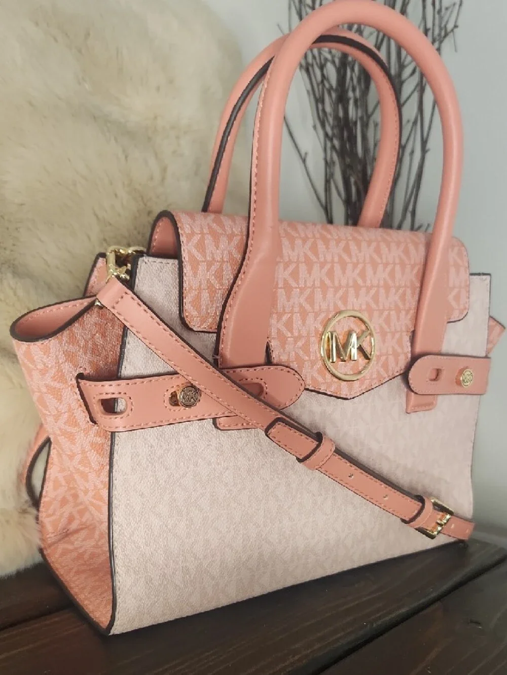 Michael Kors Carmrn Flap Satchel - Picture 3 of 16